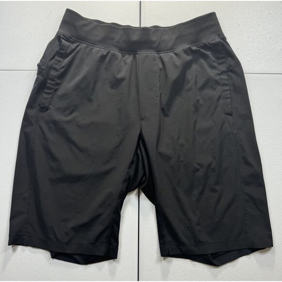 Lululemon T.H.E. Shorts Mens M Black Linerless 11" Drawstring Run‎ Gym Golf - Picture 1 of 11